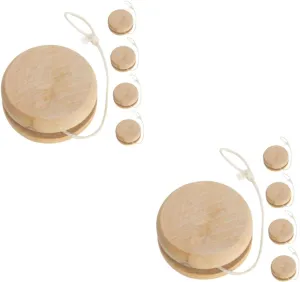 and autobiography tern looseness Coordination for Parties and Social Activities 10pcs Wooden Yo-yo Unisex Outdoor Educational Toys for Fun 