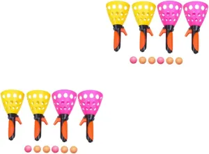 and Garden Play promote Random Color Kisangel 4pairs Outdoor Toss Game for Boy Girl and Adults of Catch Launchers and Fun Parent-boy Girl Interactive Activity for Backyard 