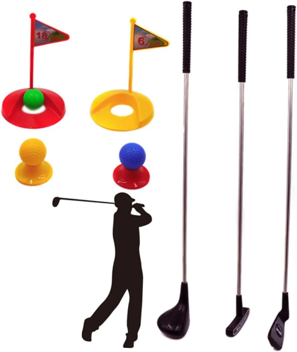 and Girls Includes Goals and Seats for Outdoor Fun and wool Skill Development Sports Activities 1set Colorful Parent-boy Girl Golf Toy Boys 