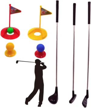 and Girls Includes Goals and Seats for Outdoor Fun and wool Skill Development Sports Activities 1set Colorful Parent-boy Girl Golf Toy Boys 