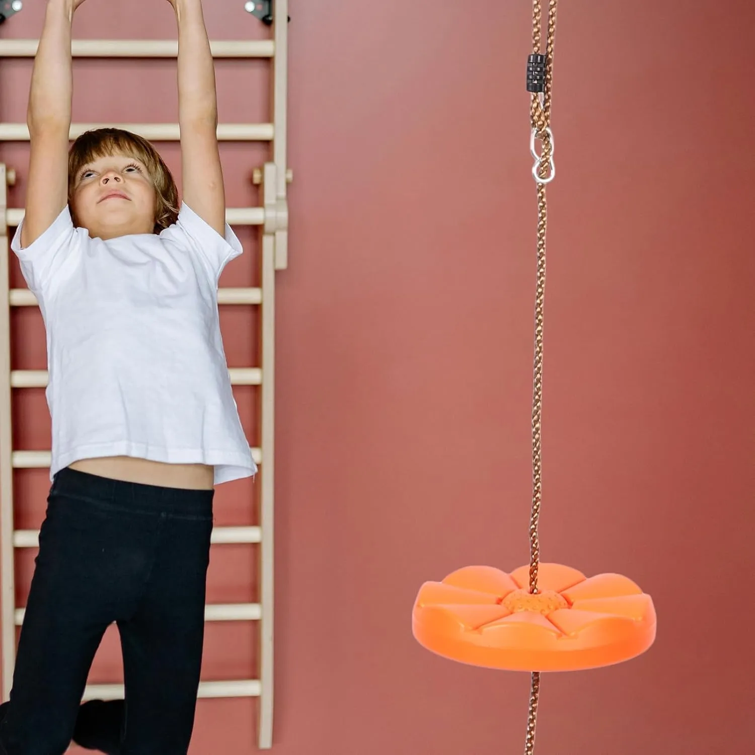 and Girls Portable Hanging Swing for Backyard Garden Easy Installation Enhances Coordination Parent Bonding Suitable for All Seasons seminar Outdoor Plastic Swing Disc for Boys 