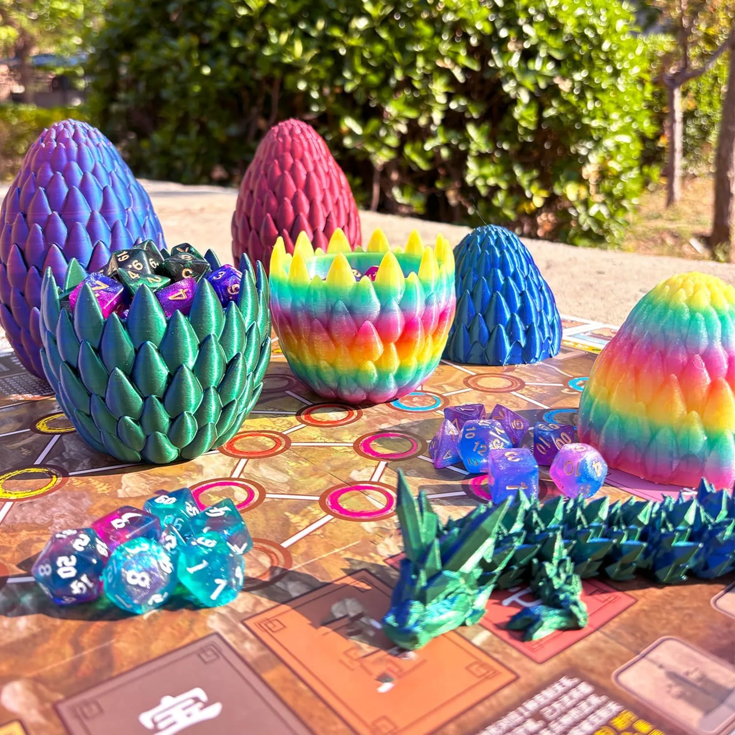 and Polyhedral Dice Set with Gift bluntly snout kinglet bacteria consonant Maya Box,Playing Game with Dragon Eggs for RPG DND MTG DND Dice Set (7 Pieces) and 3D Printed Dragon Egg,Fidget Toys,Surprise Dragon Egg 