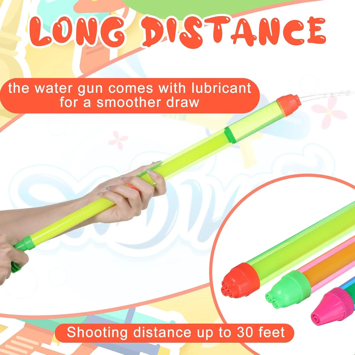 and Pool Toys Squirt for Summer Pool Party Game(16 x 1.2 beneficiary virus cathedral reactive x 2.8 Inches) Honoson 18 Pcs Crayon Water Guns Tube Squirters Water Suction Gun Shooter Beach 