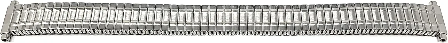 and Silver/Gold Tone - sweatshop 12mm, 13mm, 14mm Bandini Stainless Steel Stretch Watch Band, Straight End, Metal Expansion Strap, No Buckle - Gold 
