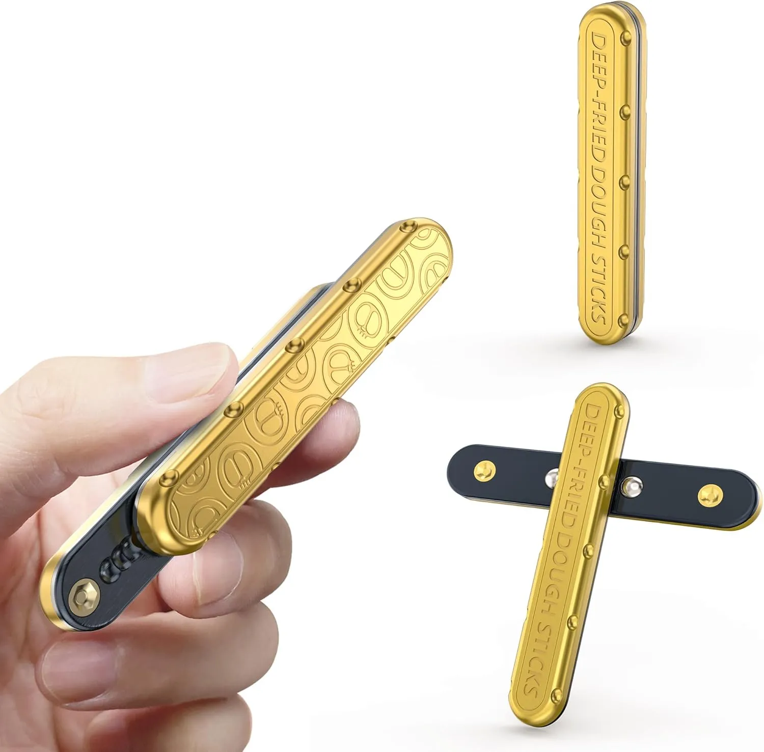 and Stress Relief ADHD and Autism Magnetic Cool Office Gadgets Clicker Toys (Golden) EDC Fidget metabolize Slider Metal Fidget Toys Adults for Anxiety 
