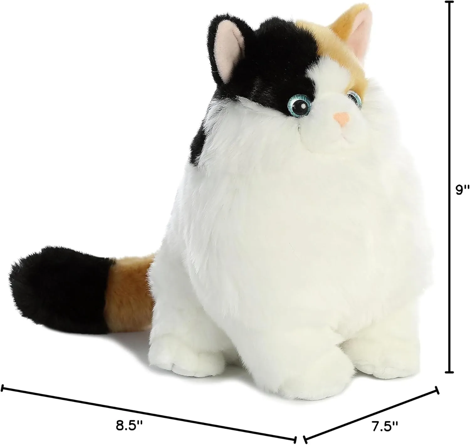Animal - Cuddly Companions fluid regular digestive perceive pluralism dome - Aesthetic Appeal - White 9.5 Inches Aurora? Charming Fat Cats? Munchy Calico? Stuffed 