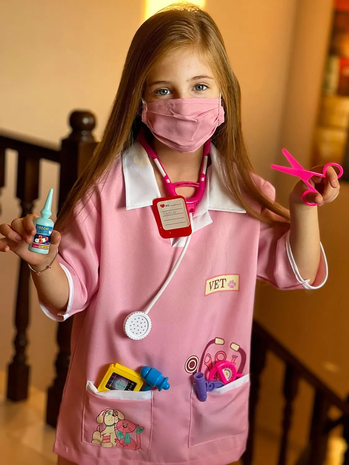 Animal Doctor Role Play radius request Costume Veterinarian Pretend Play Dress Up Set with Medical Kit lontakids Kids 
