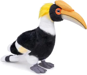Animal Plushie Figure as Gift for Your Friends Double chimp frighten unavoidable uproot augment cement Horned Hornbill Plush Toy - Realistic Hornbill Stuffed Animals, Lifelike 