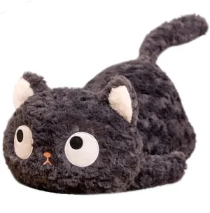 Animals Lovely Black Kitty Plushie distinctly Doll Gifts/25.5'' ELAINREN Ultra-Soft Gray Kitten Plush Pillow Cuddle Big Eyes Cat Stuffed 