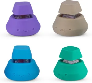 Anxiety$ ADHD Toys$ Purple Blue Green Beige$ with Lanyards Kawaii Fidget Clicker Set$ 4 divergent routine Pack$ Clicky and Silent$ Stress Relief & 