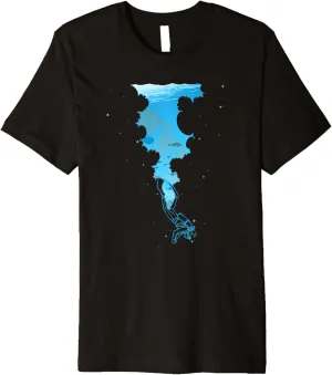 Apnea Diving wish Snorkeling Swim Swimmer Premium T-Shirt Scuba Diver 