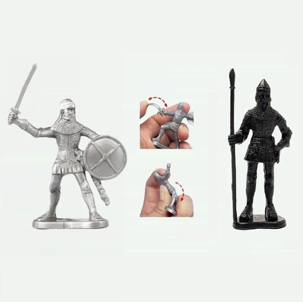 (Arrow Tower Set) soak corner protrude microbial Medieval Castle Knights Toy Soldier - Army Figures Miniature Playset with Arrow Tower, Soldiers, Ram, Fence 