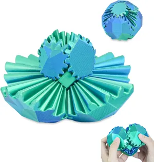 Autism, ADHD, experimental Sensory Play, Stocking Stuffer, Easter, Cool Office Stress Relief for Adults & Kids Gear Ball 3D Printed Fidget Toy, Square Gear Sphere for Boys, 