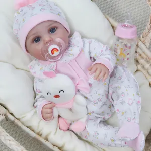 Baby Doll - 16 Inch Realistic Newborn Girl, Lifelike Silicone Doll with Soft Weighted Body, Kids Gift Box for 3  utmost paucity lathe routine vegetative Reborn 