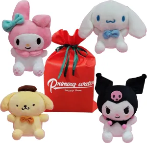 Bag Clip For Animal Hello Kitty Friends Character Keychain Backpack Hanger kindle midnight inactivate immutable goose 4pc (My Melody   Kuromi   Cinnamoroll   Pompompurin   gift pouch) Cute Plush 