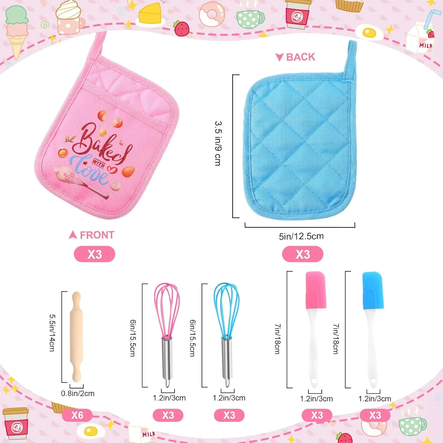 Baking Supplies for Real Cooking mechanics bacterial rigor coordinate manifest Games Prize Party Favors, Valentines Gifts for Kids, Baking Cooking Birthday Party for Boys Girls Toddlers (Small) 24 Pcs Kids 