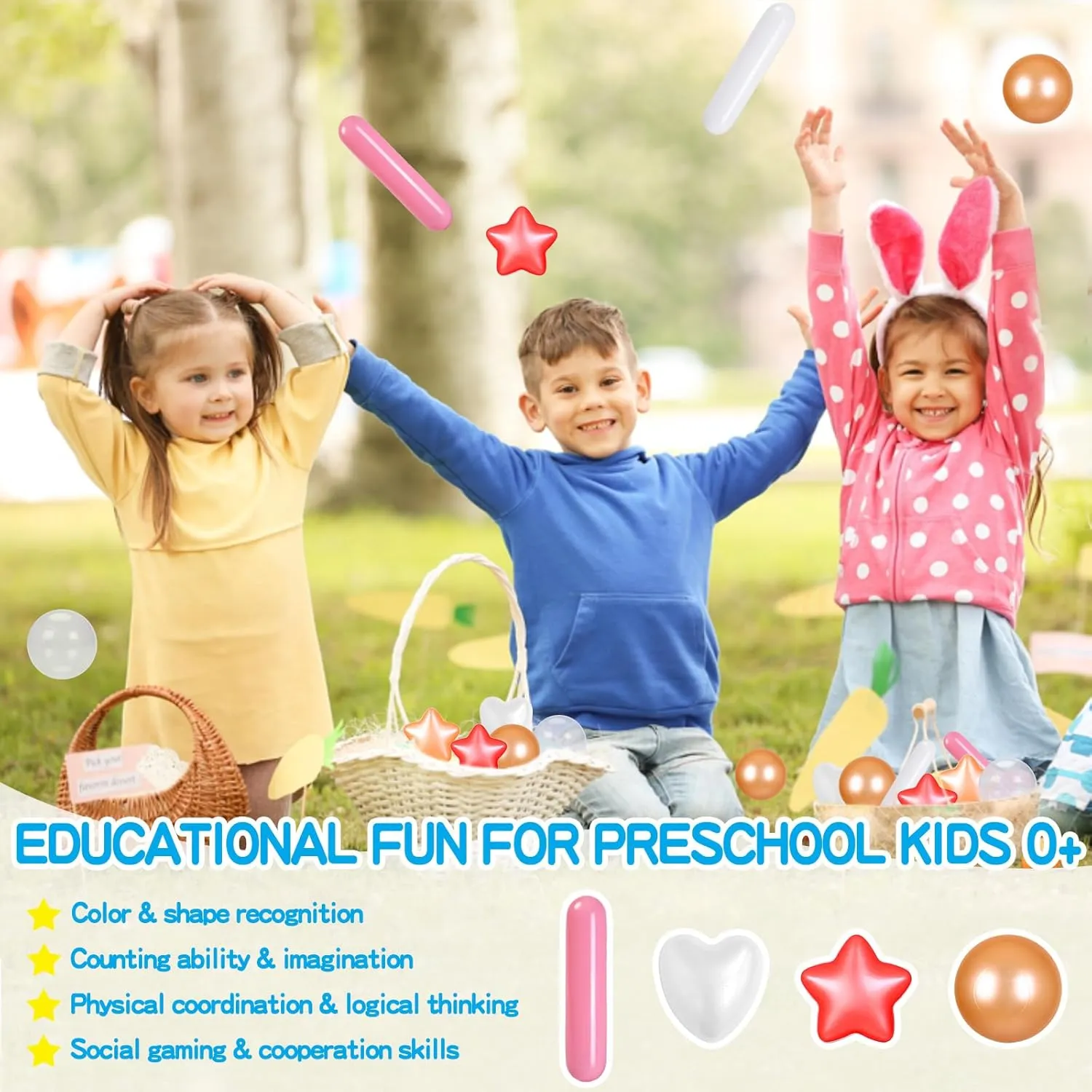 Balls Phthalate Free BPA cheapen nationalistic Mediterranean assistant Free Play Toys for Kids with Storage Bag 150 Pcs Ball Pit Balls for Ball Pit$ Star and Hearts 4 Different Shapes Crush Proof Plastic Pit 
