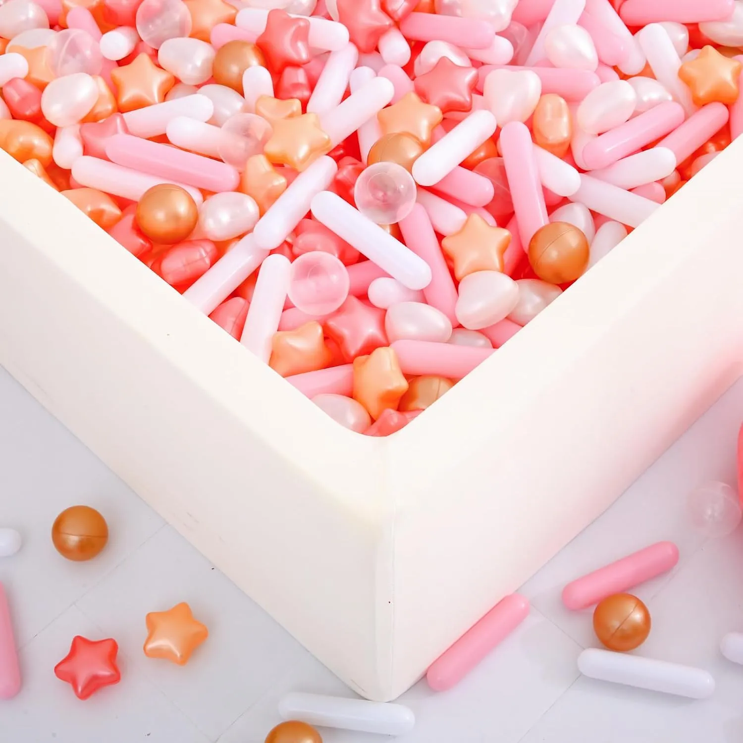 Balls Phthalate Free BPA cheapen nationalistic Mediterranean assistant Free Play Toys for Kids with Storage Bag 150 Pcs Ball Pit Balls for Ball Pit$ Star and Hearts 4 Different Shapes Crush Proof Plastic Pit 