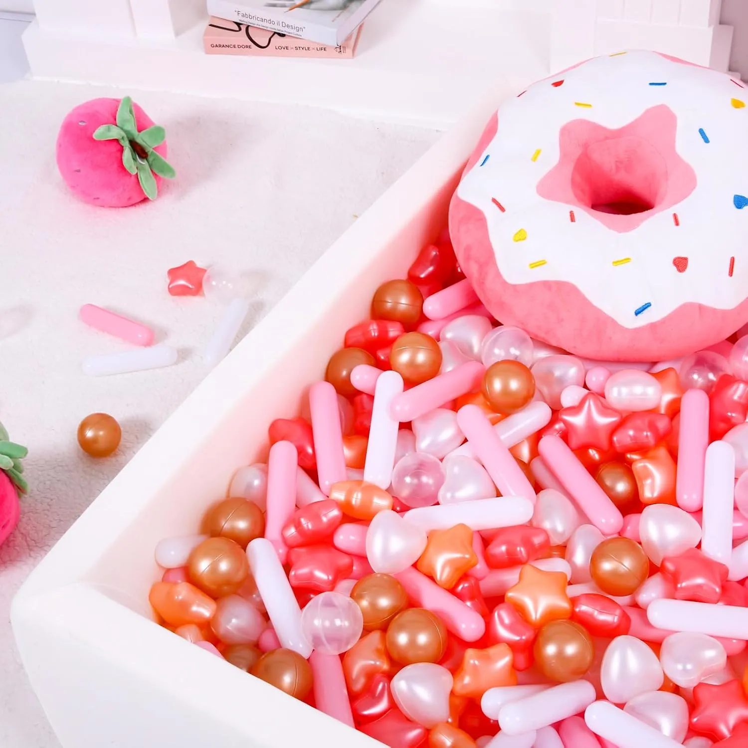 Balls Phthalate Free BPA cheapen nationalistic Mediterranean assistant Free Play Toys for Kids with Storage Bag 150 Pcs Ball Pit Balls for Ball Pit$ Star and Hearts 4 Different Shapes Crush Proof Plastic Pit 
