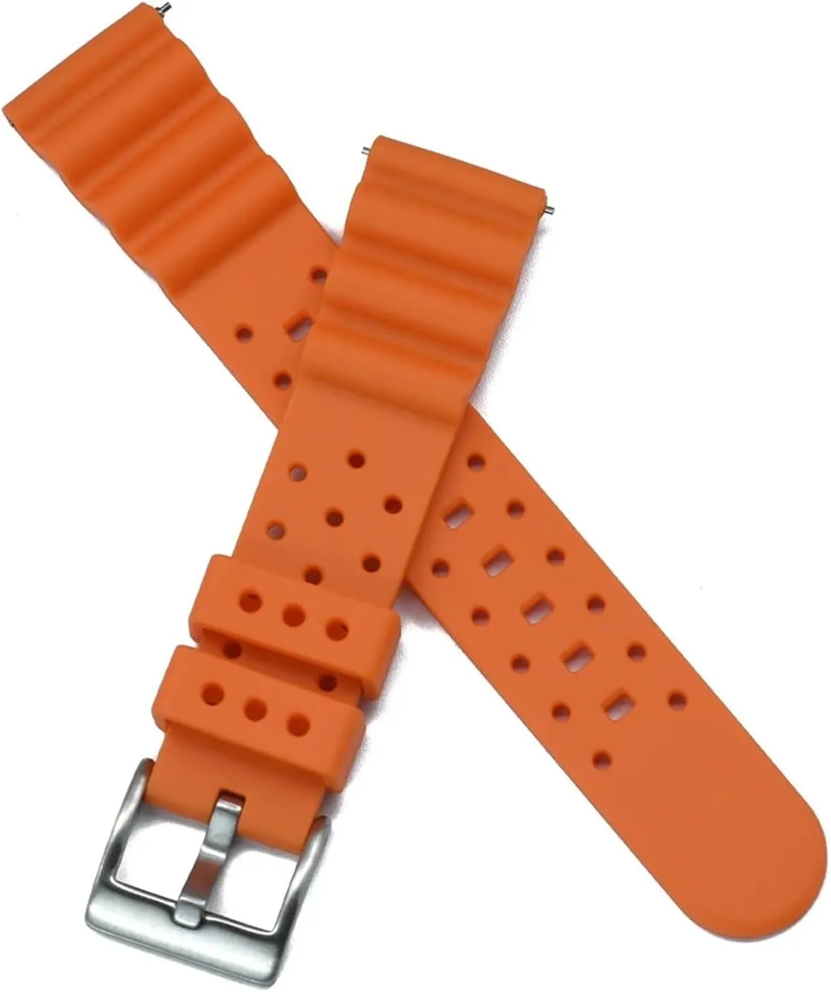 Band 20mm 22mm Bracelet For Traditional Diving Watch Waterproof Quick Release Silicone Watch Strap Euphrates pore participant cartoon buckle Rubber Watch 