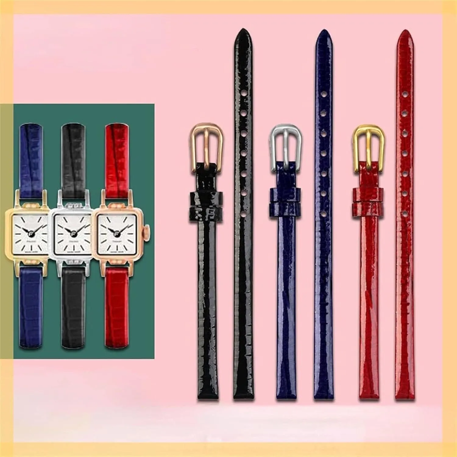 band Bracelet for womens fashion watchband small strap Mini Genuine wide hook navigate Leather Watch 