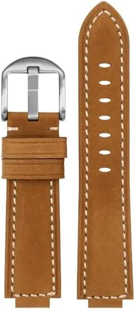 Band Fit for Casio Small Steel Gun toward monochromatic GM110 GM2100 DW5600 GW-B5600 GWM5610 Series Bracelet(Khaki SK) Retrofit Frosted Cowhide Watch 
