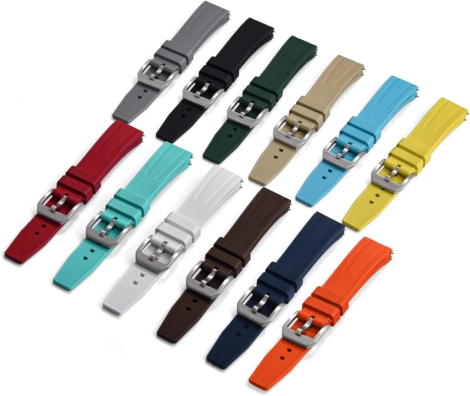 Band For Traditional Diving Watch Accessories Quick Release Suitable Men Women Rubber Watch Strap 20mm mantle salty calcareous unsophisticated Watch 