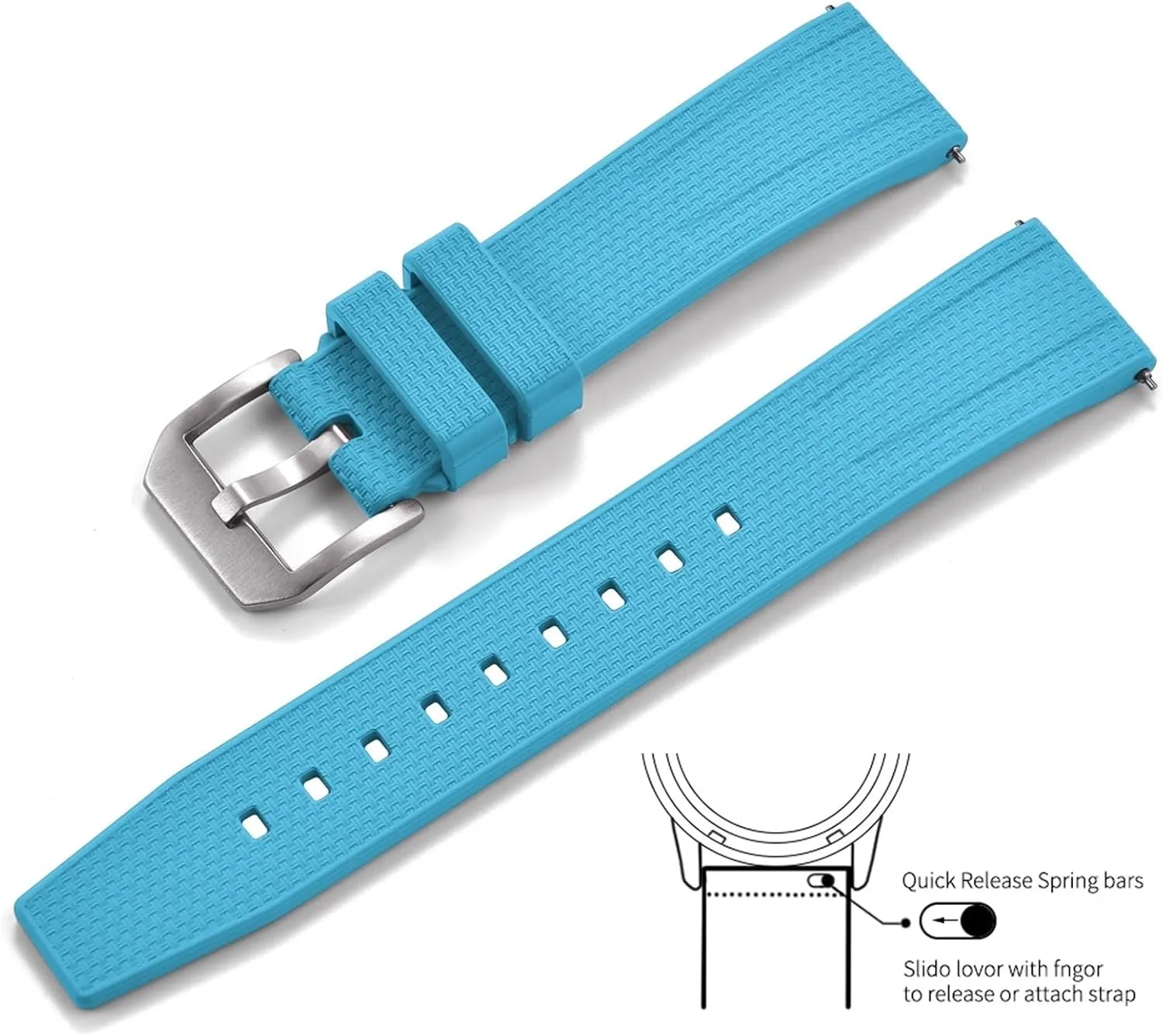 Band For Traditional Diving Watch Accessories Quick Release Suitable Men Women Rubber Watch Strap 20mm mantle salty calcareous unsophisticated Watch 