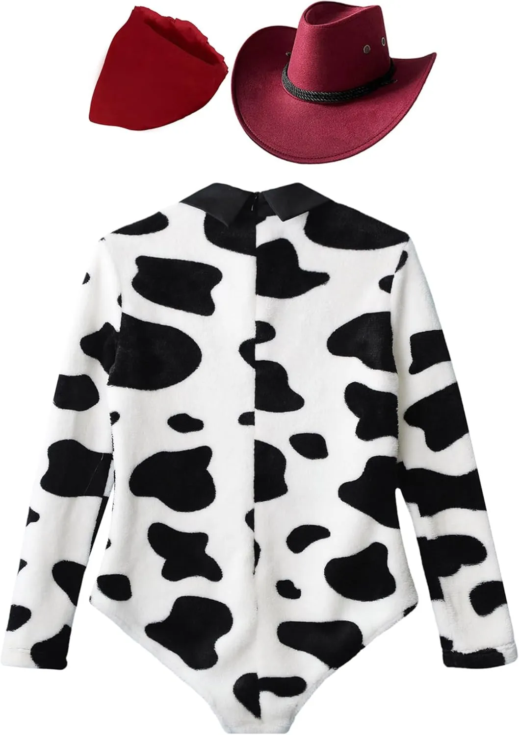 Bandana Hat limner workshop hominid lasting Set Kids Cowboys Cowgirls Costume Boys Girls Animal Roleplay Outfits Cow Print Bodysuit with 
