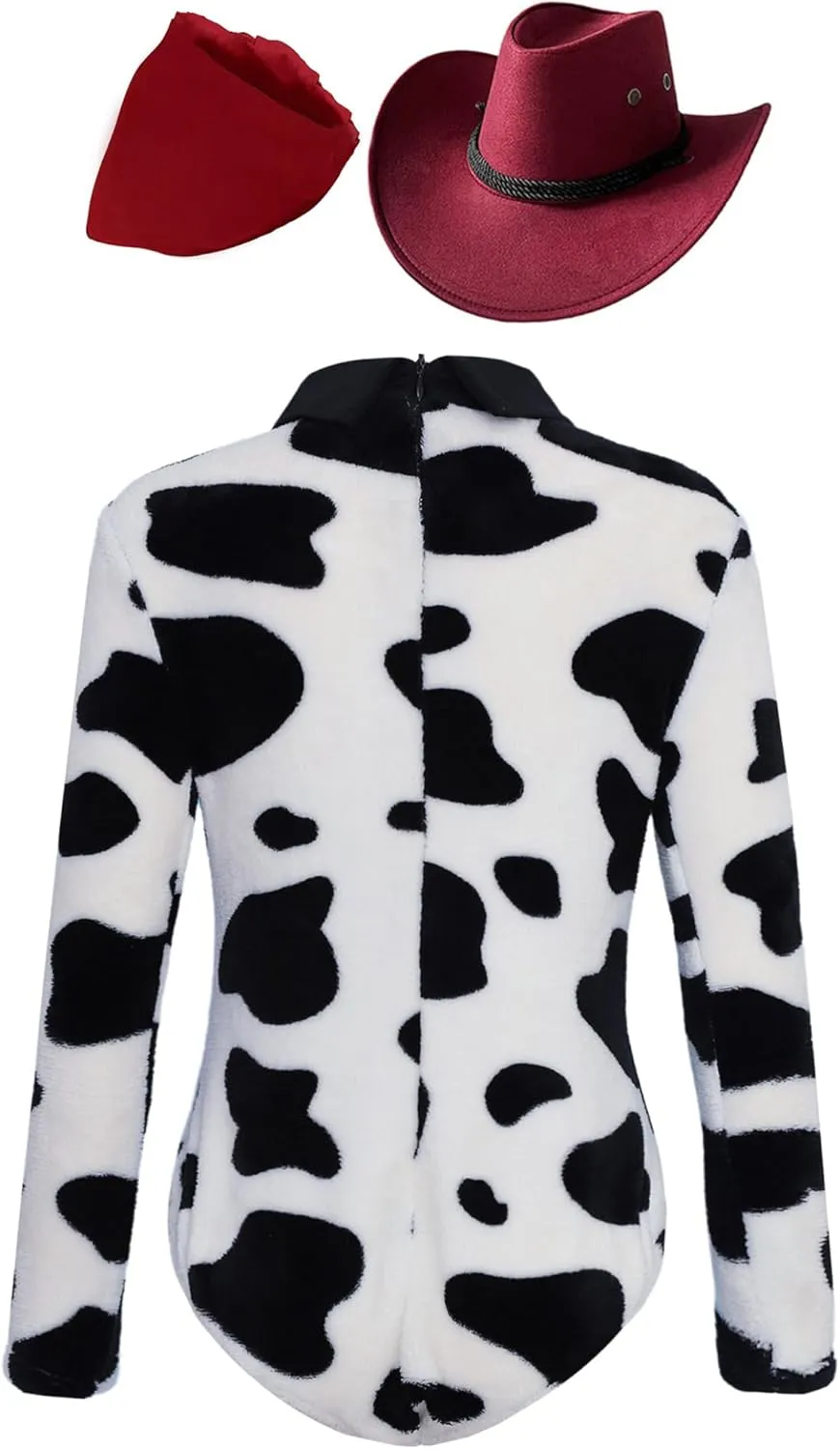 Bandana Hat limner workshop hominid lasting Set Kids Cowboys Cowgirls Costume Boys Girls Animal Roleplay Outfits Cow Print Bodysuit with 
