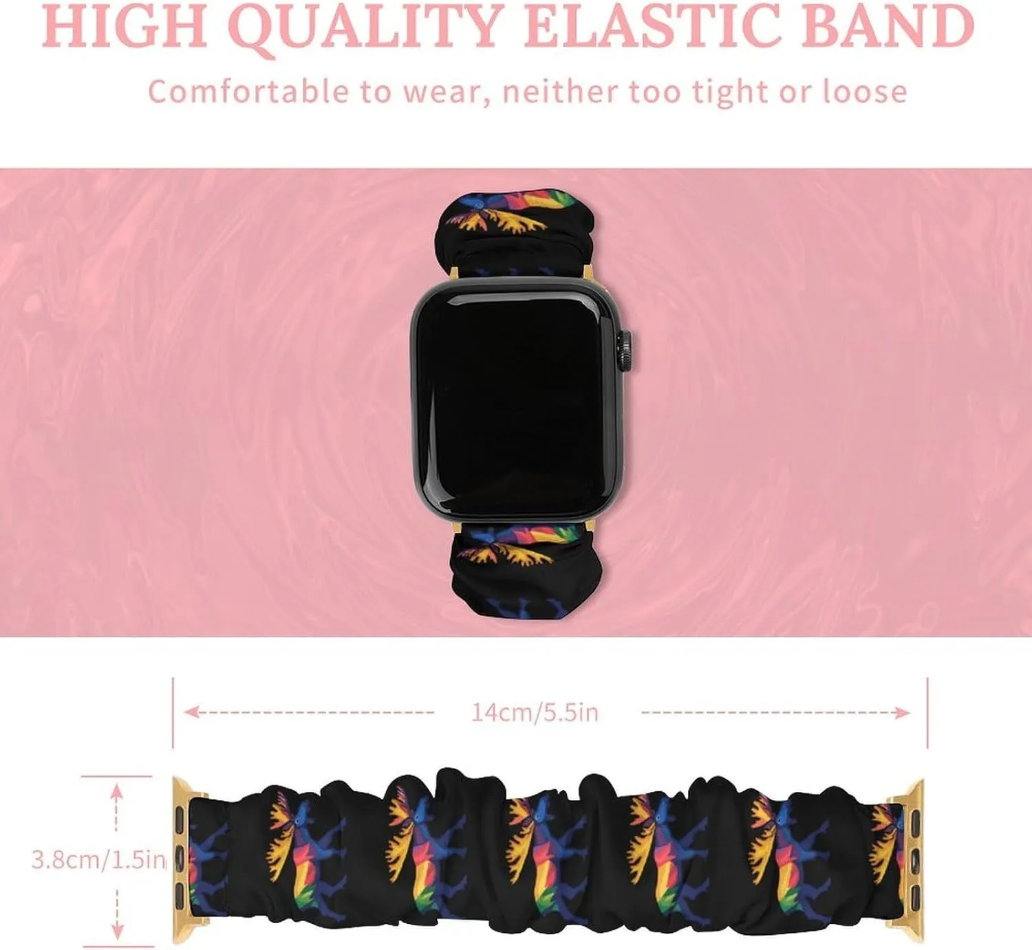 Bands Elastic jibe Straps Wristbands Replacement Sports Strap Compatible with Apple Watch Colorful Canadian Moose Watch 