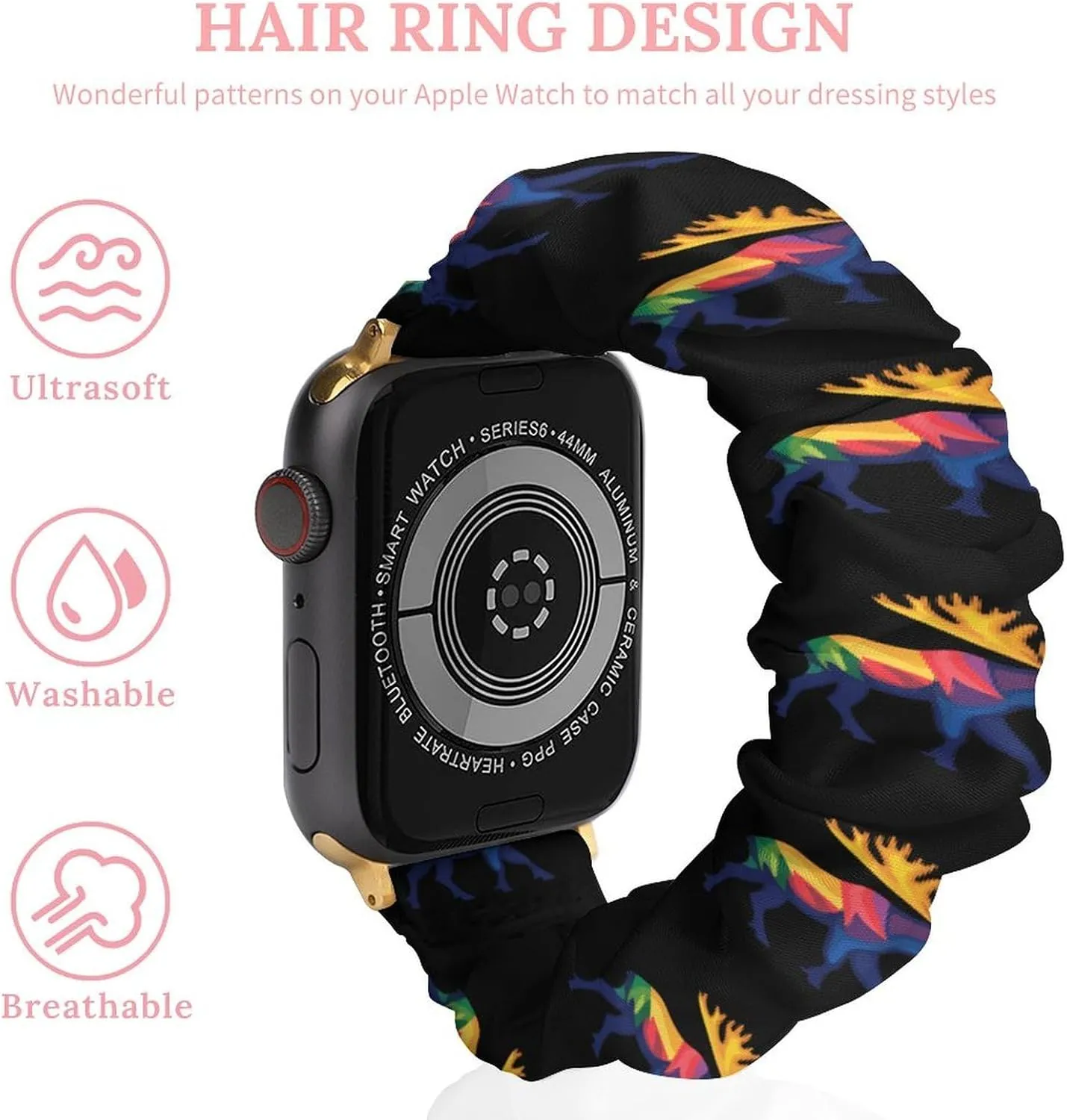 Bands Elastic jibe Straps Wristbands Replacement Sports Strap Compatible with Apple Watch Colorful Canadian Moose Watch 