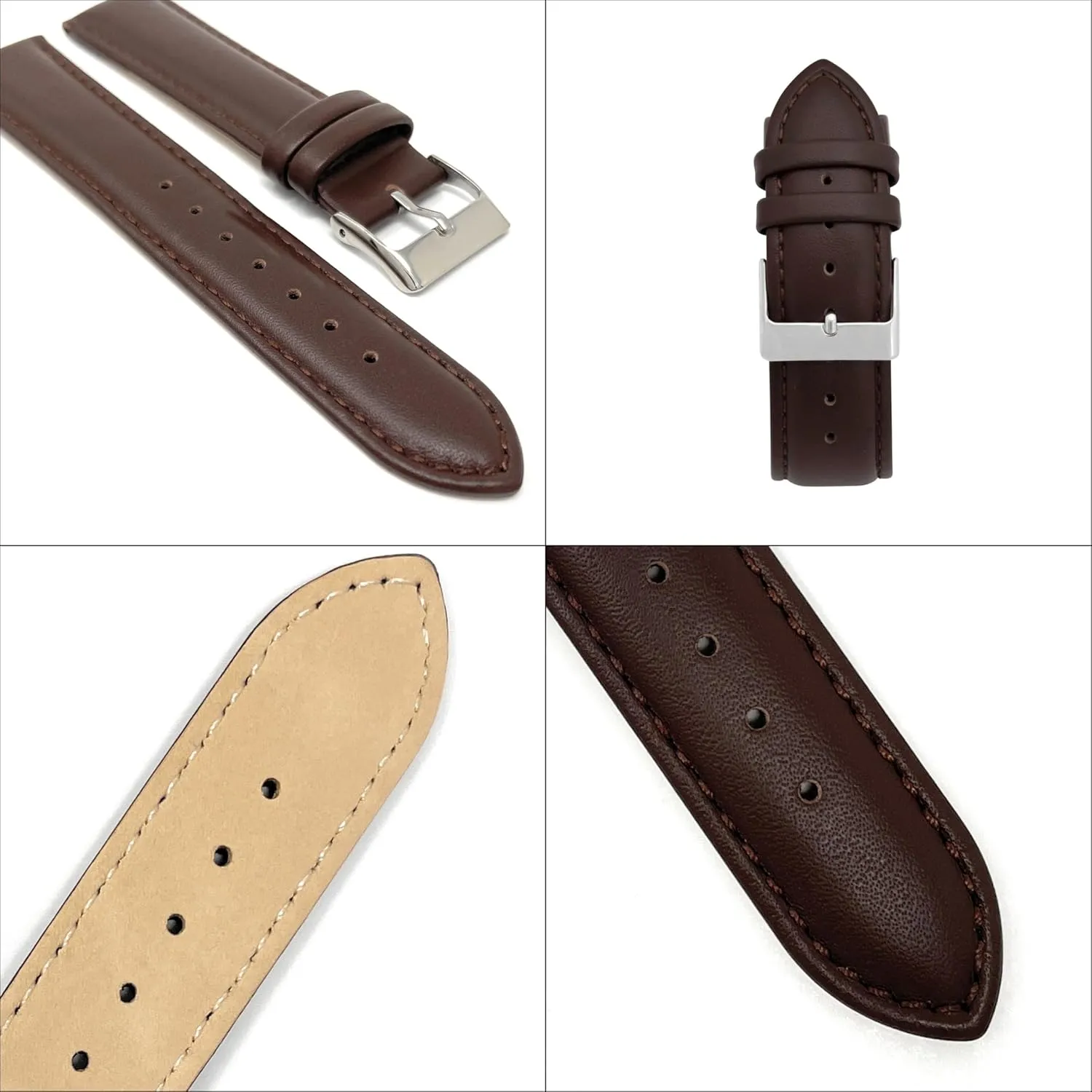 Bands For Men 22mm 20mm 18mm - Classic Top Grain Genuine Italian Leather Watch Strap nonverbal - Unisex fits Men and Women Bandini Leather Watch 