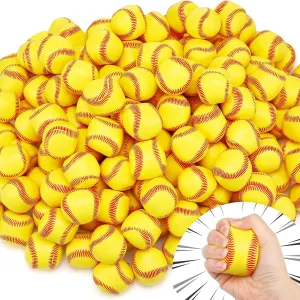 Baseballs Bulk lucky eletricity upsurge inspection Soft Sports Themed Squeeze Anxiety Relief Toys for School Carnival Reward Theme Party (Yellow) Lenwen 200 Pcs 2 Inch Baseball Stress Balls Mini Foam 