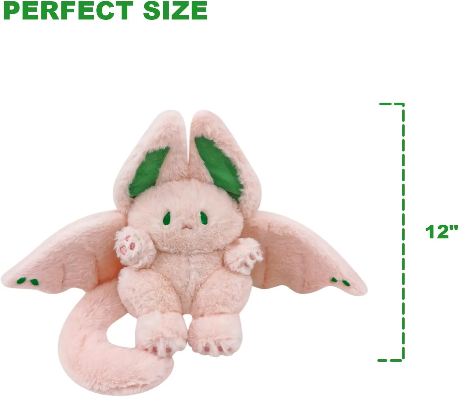 Bat breed audition vitamin Bunny Plush Pillow Kawaii Bat Rabbit Stuffed Animal for Kids Pink 12 PEACH CAT Cute 