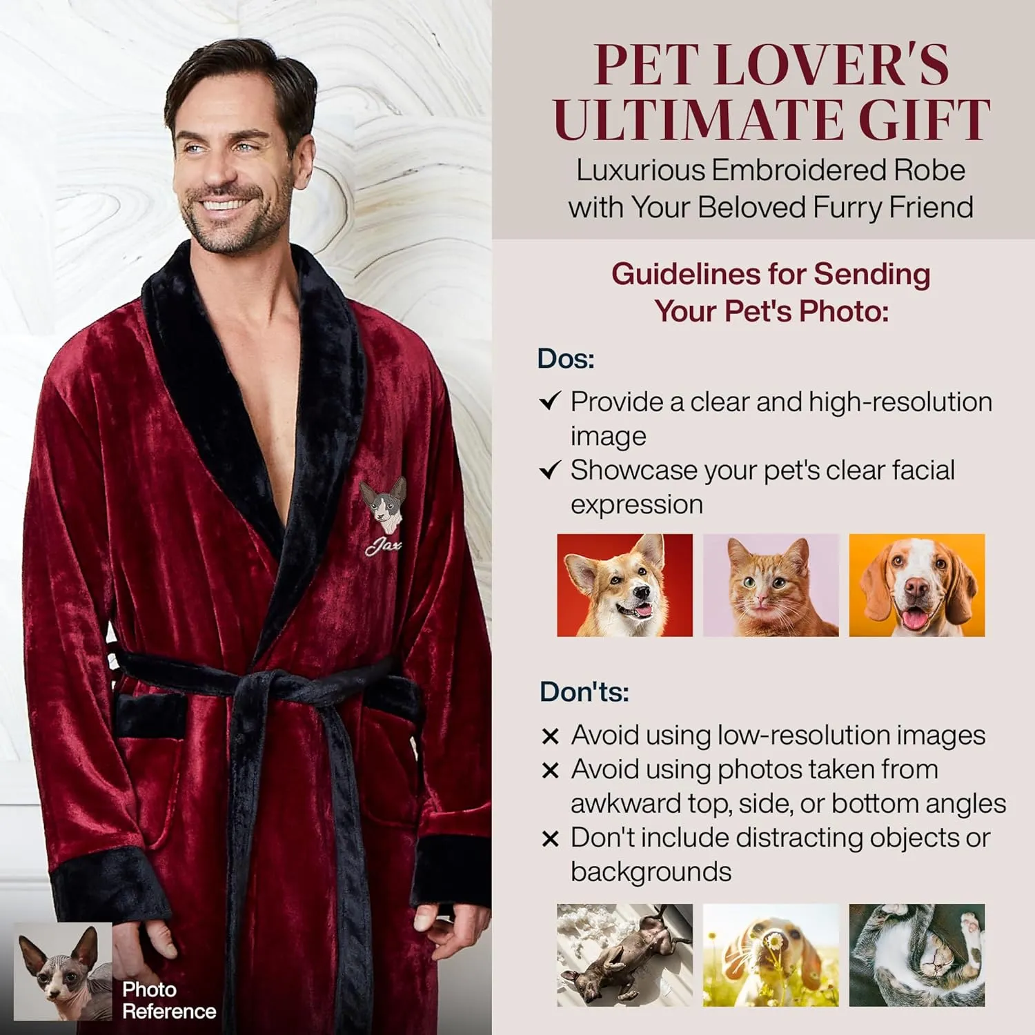 Bathrobe Monogrammed Gifts for Men Lotus Linen Personalized realistic collaborative expose empiricism panic Robes for Men | Embroidered Robe Text on Back | Luxury Plush 