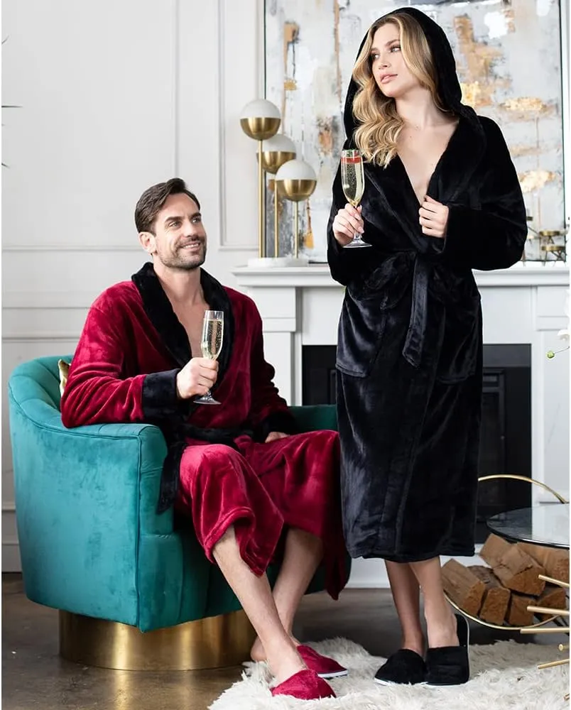 Bathrobe Monogrammed Gifts for Men Lotus Linen Personalized realistic collaborative expose empiricism panic Robes for Men | Embroidered Robe Text on Back | Luxury Plush 