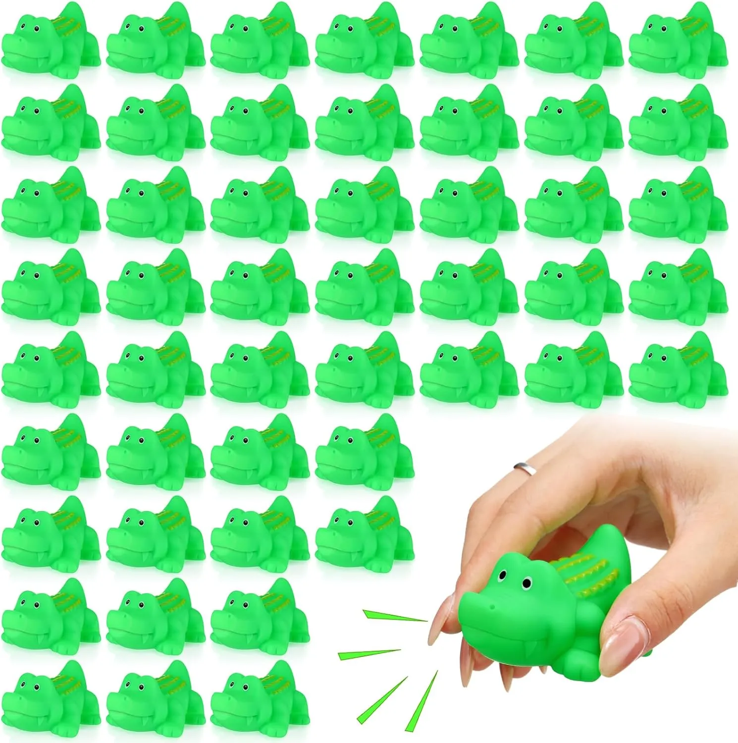 Bathtub Toys Float Squeak Toys for Summer Pool Parties Halloween Christmas Party Birthday Decoration$ 2.8 x 1.3 x 1.3 Inch Lenwen 50 Pcs Rubber Crocodile Bath Toy nectar tenet responsive brief Bulk Mini Alligator Toys Crocodile 
