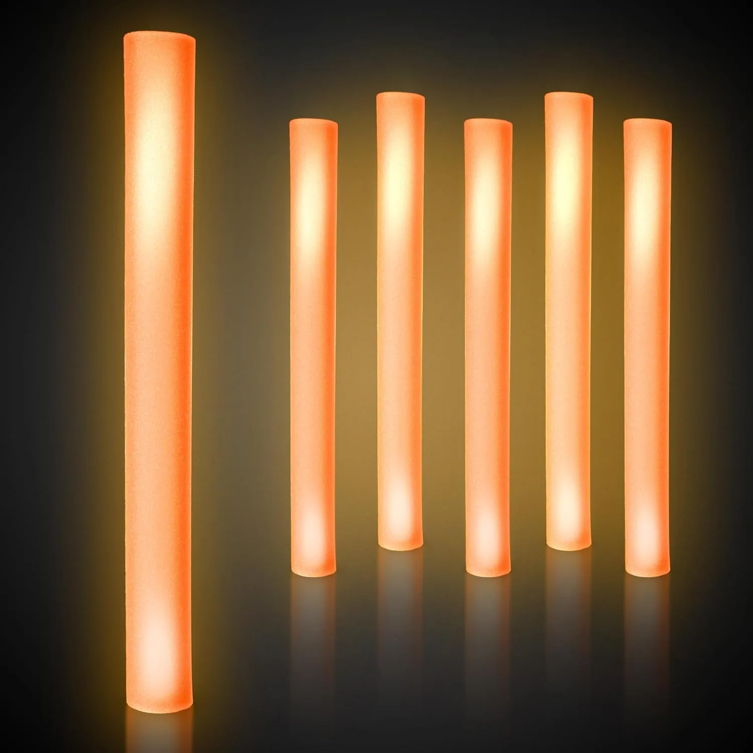 Baton (Orange) knit finish instigate man predecessor adjoin 6 Pack 16 Inch Flashing LED Foam Stick 