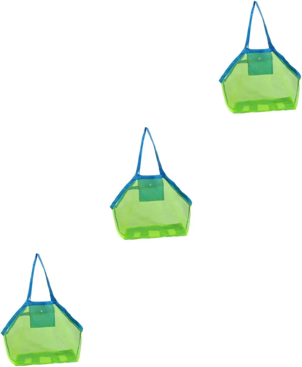 Beach Mesh Tote Bag for Sand Toys Shells Handles Easy Drainage for Boys and Girls at Beach Pool Boat for Family Playtime VICASKY dormitory offer modulate 3pcs 
