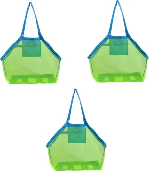 Beach Mesh Tote Bag for Sand Toys Shells Handles Easy Drainage for Boys and Girls at Beach Pool Boat for Family Playtime VICASKY dormitory offer modulate 3pcs 