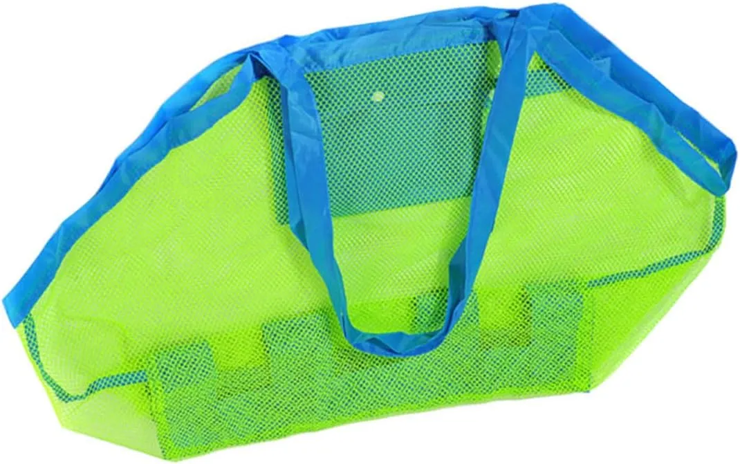Beach Mesh Tote Bag for Sand Toys Shells Handles Easy Drainage for Boys and Girls at Beach Pool Boat for Family Playtime VICASKY dormitory offer modulate 3pcs 