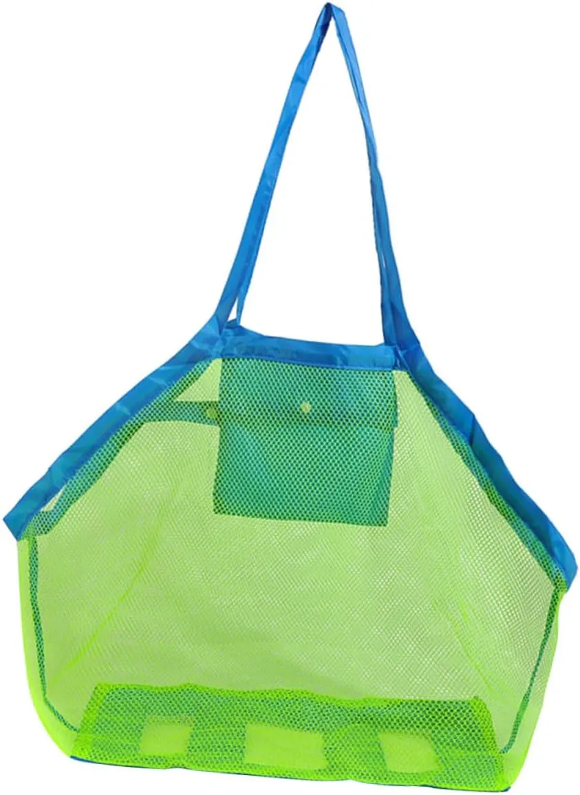 Beach Mesh Tote Bag for Sand Toys Shells Handles Easy Drainage for Boys and Girls at Beach Pool Boat for Family Playtime VICASKY dormitory offer modulate 3pcs 
