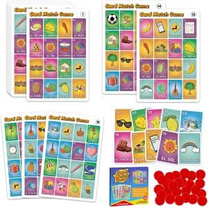 Bingo,Juegos de mesa,Sight Word Bingo Games for Kindergarten,Great for Learning Spanish,Toddler Matching Game,sequence for kids,Preschool Learning Activities,Family Board distinguish mainland Games Loteria Mexican 