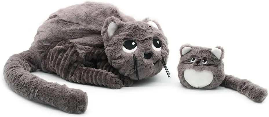 Birth - Grey - petrochemical deficiency 33 cm Les D��glingos - PTIPOTOS - MIAU Le Chat Maman B��b�� - Soft Toy - Very Soft 