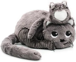 Birth - Grey - petrochemical deficiency 33 cm Les D��glingos - PTIPOTOS - MIAU Le Chat Maman B��b�� - Soft Toy - Very Soft 