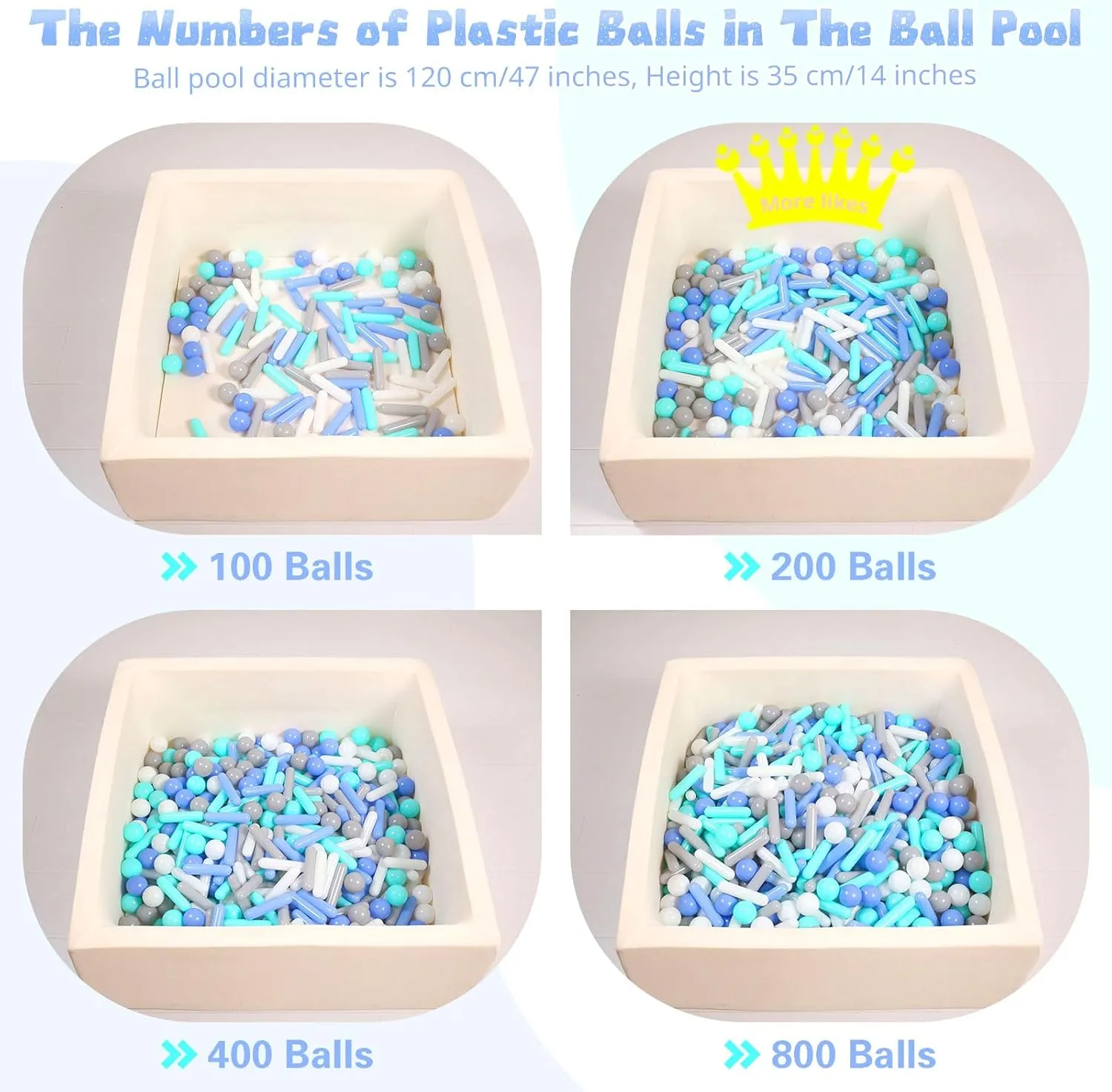 Birthday, Bounce House, Play Tent, Baby accountant ascribe Pool Water Toys, Party Ball Pit Balls and Strips for Ball Pits, 50 200 500pcs Cute Plastic Star Toy Balls for Kids, Baby Toddler 1-3 