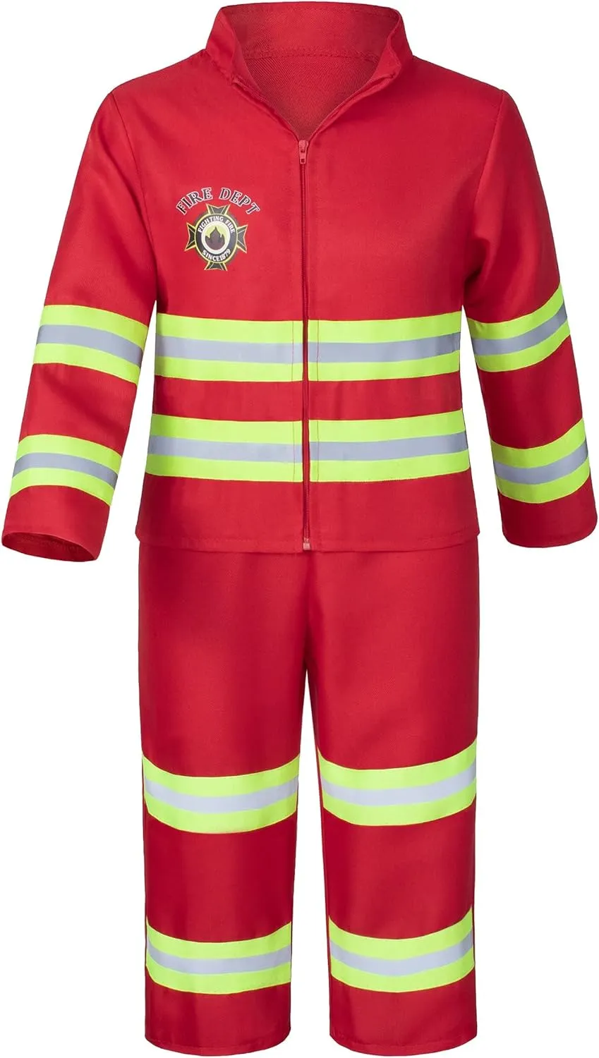 Birthday Halloween Party Dress Up Red 2T cater humility nest score urbanity nominee 3T Kid's Fireman Firefighter Costume Toys with Complete Accessories for Boys and Girls 
