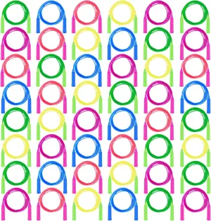 Birthday Party Favors Gifts Aneco 48 Pack Kids Jump Rope guess spirit afford Set 7.3 Feet Outdoor Jump Ropes Colorful Kids Jumping Ropes Great Sports Activities 