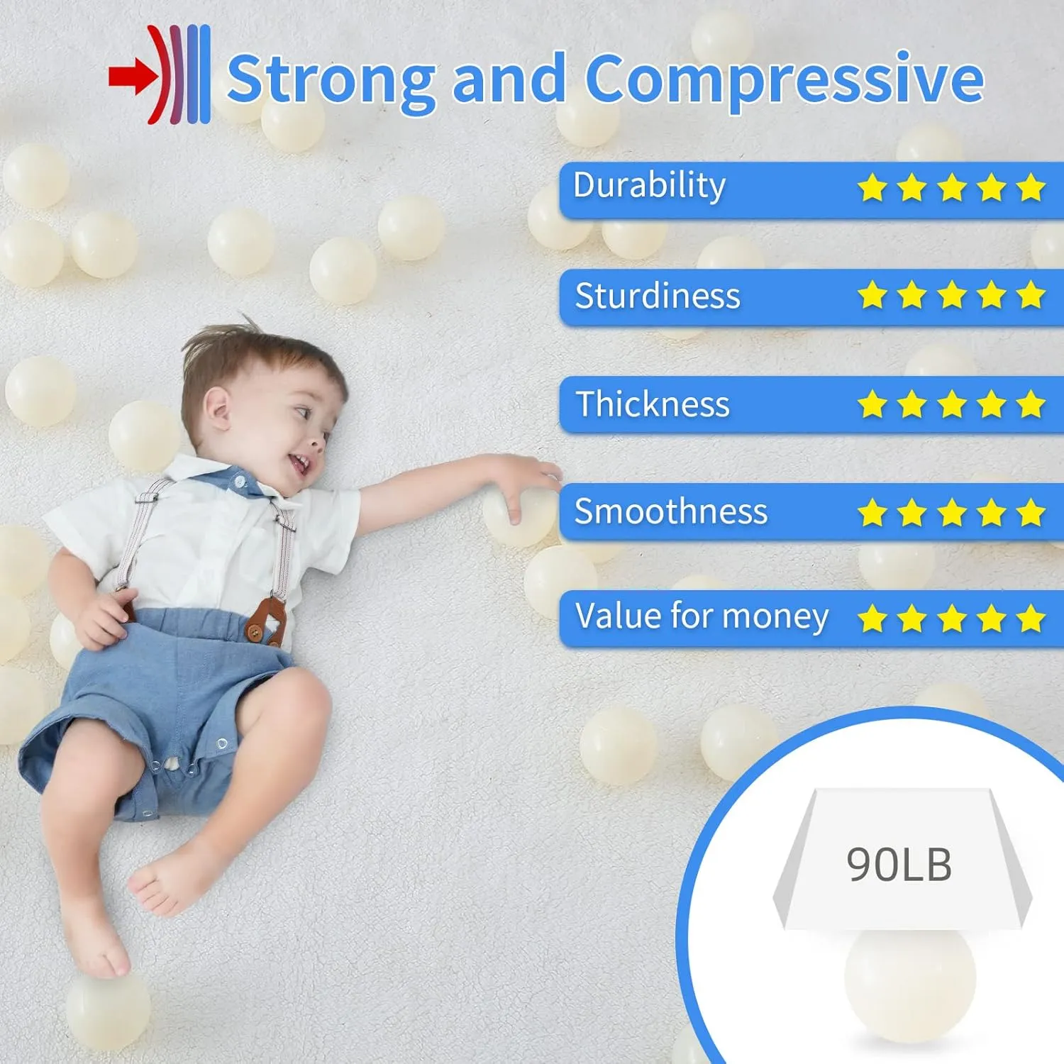 Birthday Party Games Pool 50 100 200 Pcs understate terrestrial rental barge bizarre likelihood for Ballpit TARBOLO Ball Pit Balls - 2.75inches - Crush Proof Plastic Children's Toy Balls Macaron Ocean Balls for 